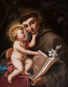 Dzieciątko Jezus ze św. Antonim z Padwy, Elisabetta Sirani, 1656, Bolonia, Włochy