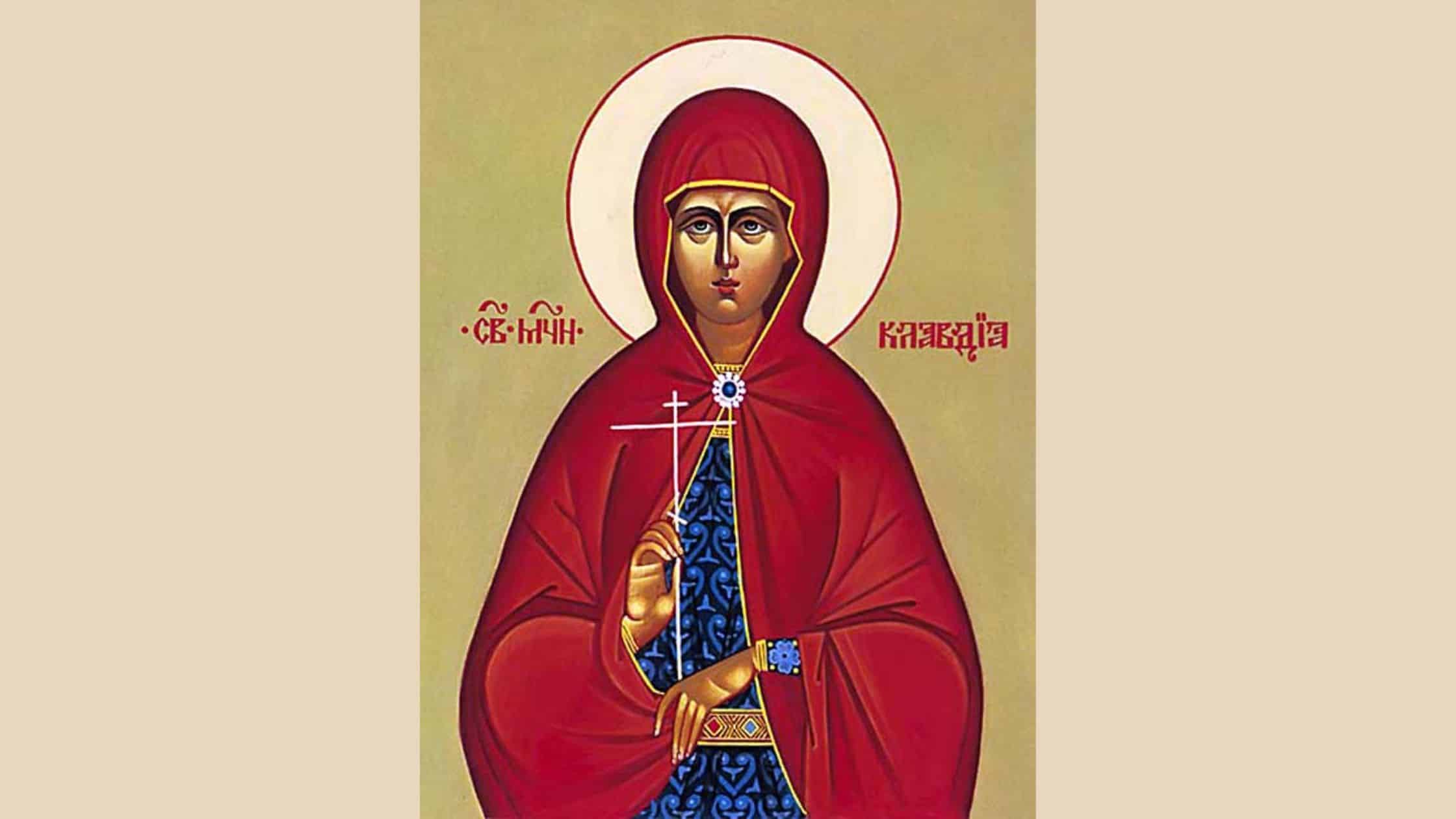 Święta Klaudia na ikonie