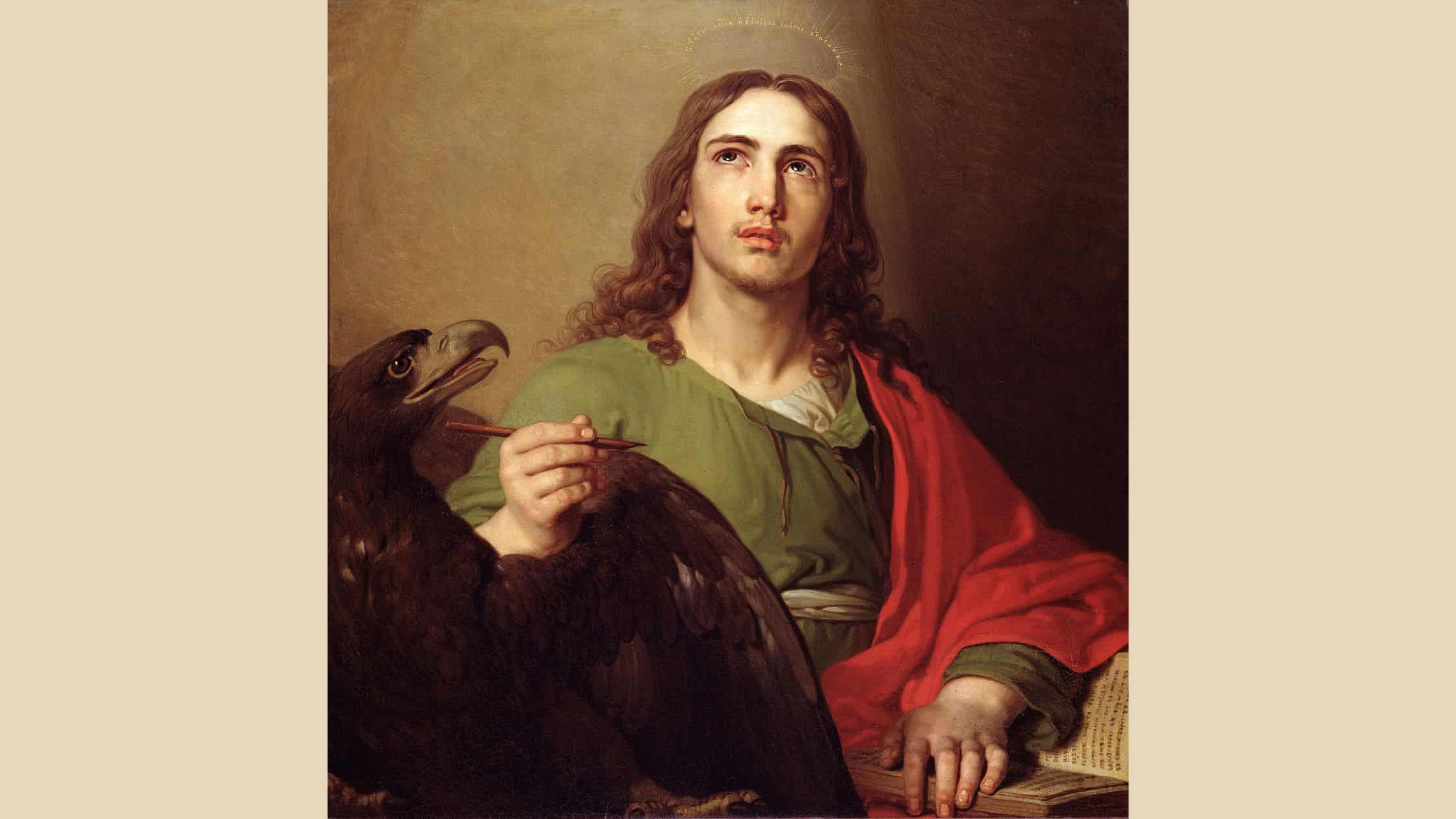 Święty Jan Ewangelista z orłem, obraz Władimira Borowikowskiego (1804-1809)